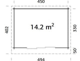 Grundfläche 14,2 m²