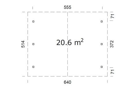 Palmako Doppelcarport Modell Robert