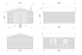 Palmako Holzgarage Modell Roger 2