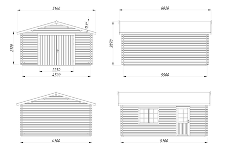 Palmako Holzgarage Modell Roger 2
