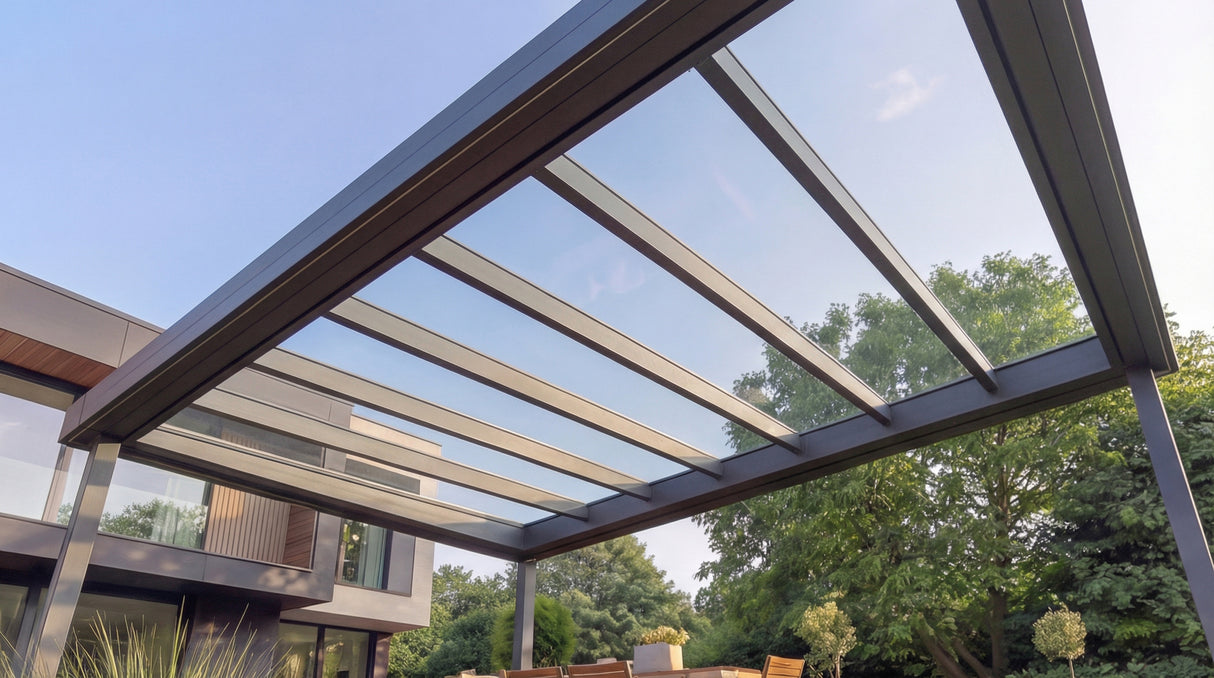 Outdoor Queen Terrassenüberdachung Premium Flat Roof Model D