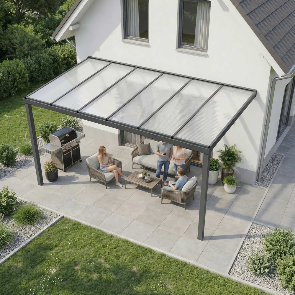 Outdoor Queen Terrassenüberdachung Premium Roof Polycarbonat