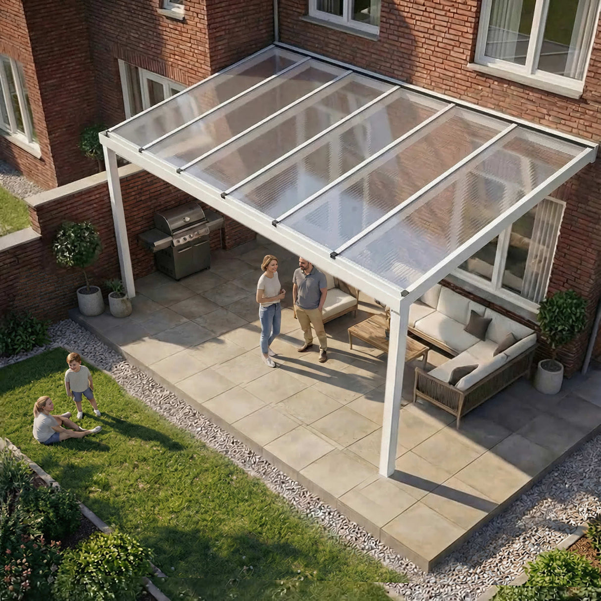 Outdoor Queen Terrassenüberdachung Premium Roof Polycarbonat