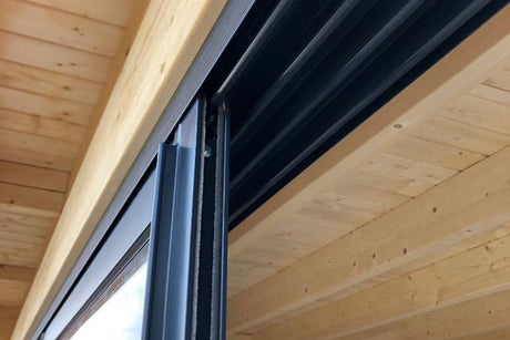 Casa Lignea Gartenhaus Designlounge Detail Schiebetür oben