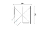 Casa Lignea 5-Eck Gartenhaus Modell Antje 250 x 250 cm Grundriss