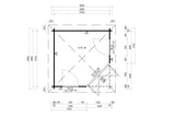 Casa Lignea 5-Eck Gartenhaus Modell Madrid 280 x 280 cm Grundriss
