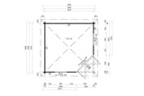 Casa Lignea 5-Eck Gartenhaus Modell Madrid 330 x 330 cm