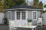Casa Lignea 5-Eck Gartenhaus Modell Madrid 380 x 380 cm Farbbeispiel