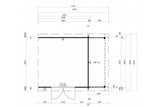Casa Lignea Anlehngartenhaus Modell Vibius 410x300 cm Grundriss