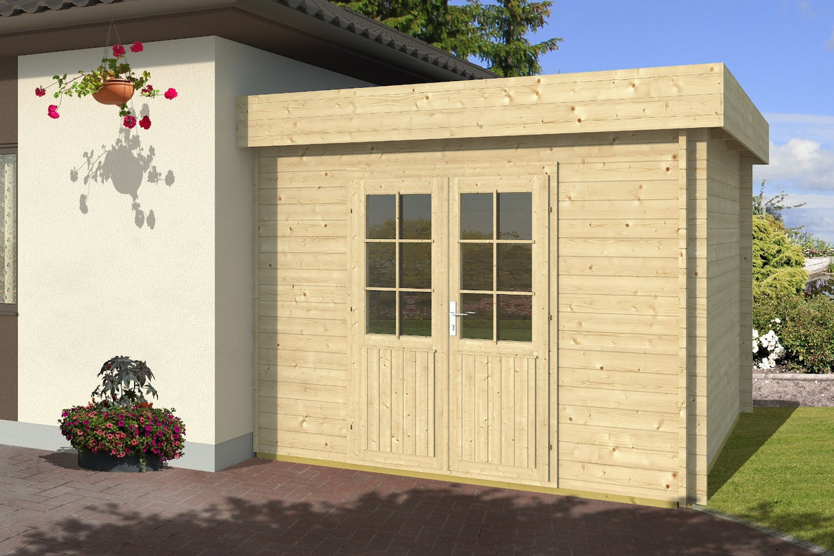 Casa Lignea Anlehngartenhaus Modell Salvius 300x300 cm natur 