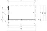 Casa Lignea Anlehngartenhaus Modell Salvius 210x400 cm Grundriss