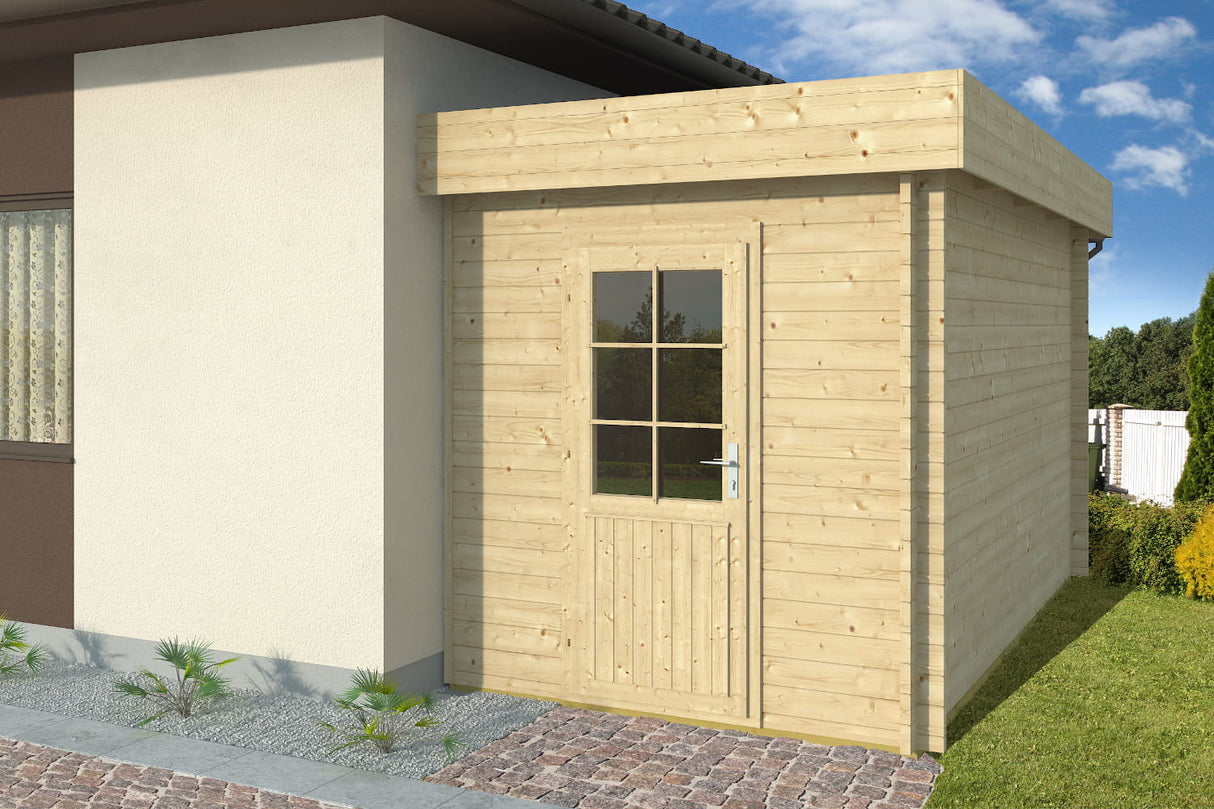 Casa Lignea Anlehngartenhaus Modell Salvius 210x400 cm natur