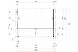 Casa Lignea Anlehngartenhaus Modell Vibius 330x400 cm Grundriss