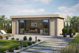 Casa Lignea Gartenhaus Modell Designlounge 44 B mit offener Tür