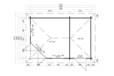 Casa Lignea 5-Eck Gartenhaus Modell Milano-28 Klassik Grundriss