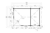 Casa Lignea 5-Eck Gartenhaus Modell Milano-40 Modern Grundriss