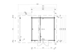 Casa Lignea Gartenhaus Modell Nordic B mit Schleppdach Grundriss