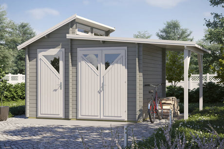 Casa Lignea Gartenhaus Modell Nordic Duo mit Schleppdach Farbbeispiel