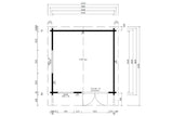 Casa Lignea Gartenhaus Modell Marne 360x360 cm Grundriss