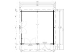Casa Lignea Gartenhaus Modell Marne 450x450 cm Grundriss