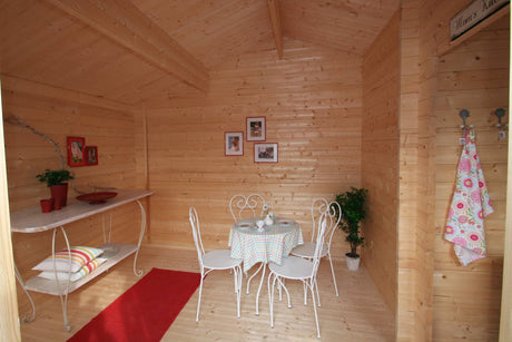 Casa Lignea Gartenhaus Modell Burgsee Royal Innenansicht