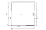 Casa Lignea Gartenhaus Modell Cubus Candela 380x380 cm Grundriss