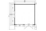 Casa Lignea Gartenhaus Modell Carl 390x390 cm Grundriss