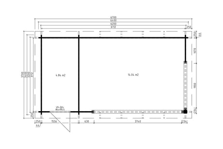 Casa Lignea Gartenhaus Designlounge 44 C Grundriss