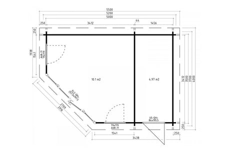 Casa Lignea Gartenhaus Modell Heller Grundriss