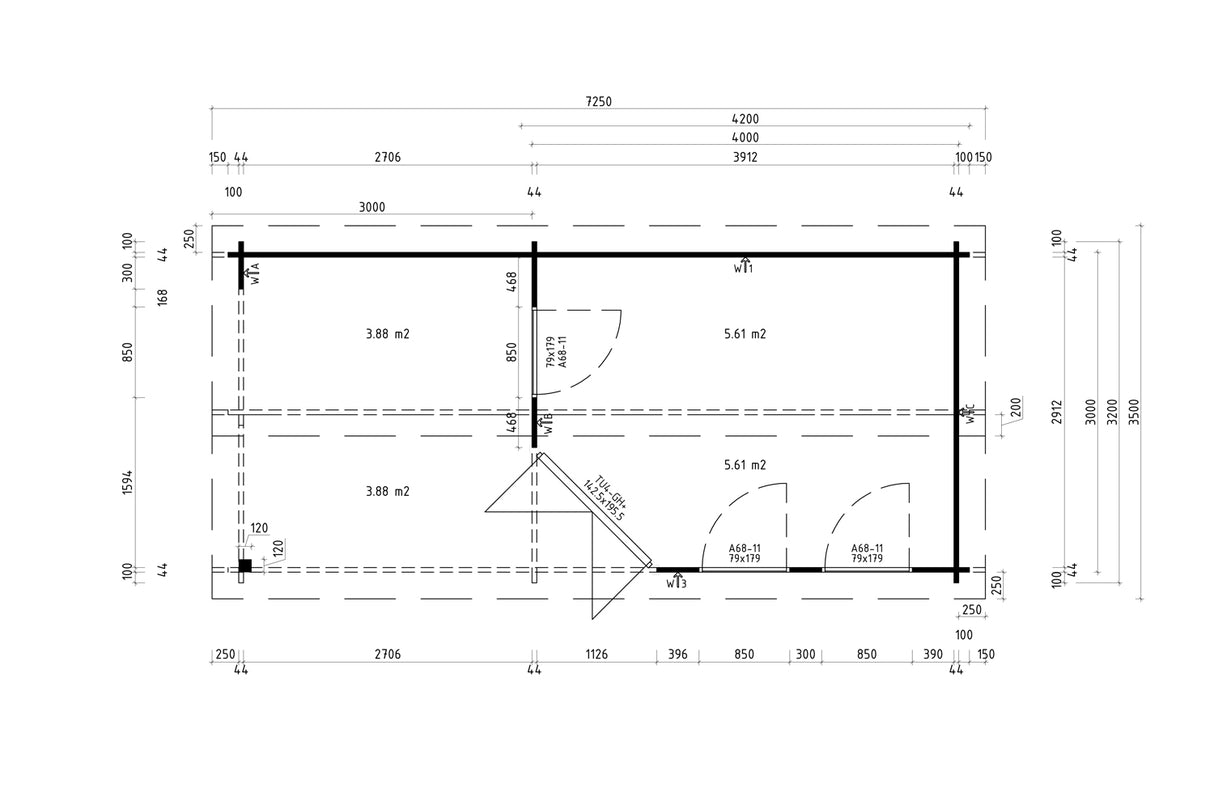 Casa Lignea Gartenhaus Modell Hinz Grundriss