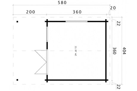 Casa Lignea Gartenhaus Modell Janus Grundriss