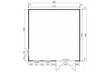 Casa Lignea Gartenhaus Modell Largum  380x380 cm Grundriss