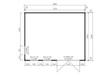 Casa Lignea Gartenhaus Modell Largum 380x300 cm Grundriss