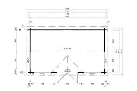 Casa Lignea Gartenhaus Modell Liverpool Grundriss
