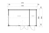 Casa Lignea Gartenhaus Modell Manchester Grundriss