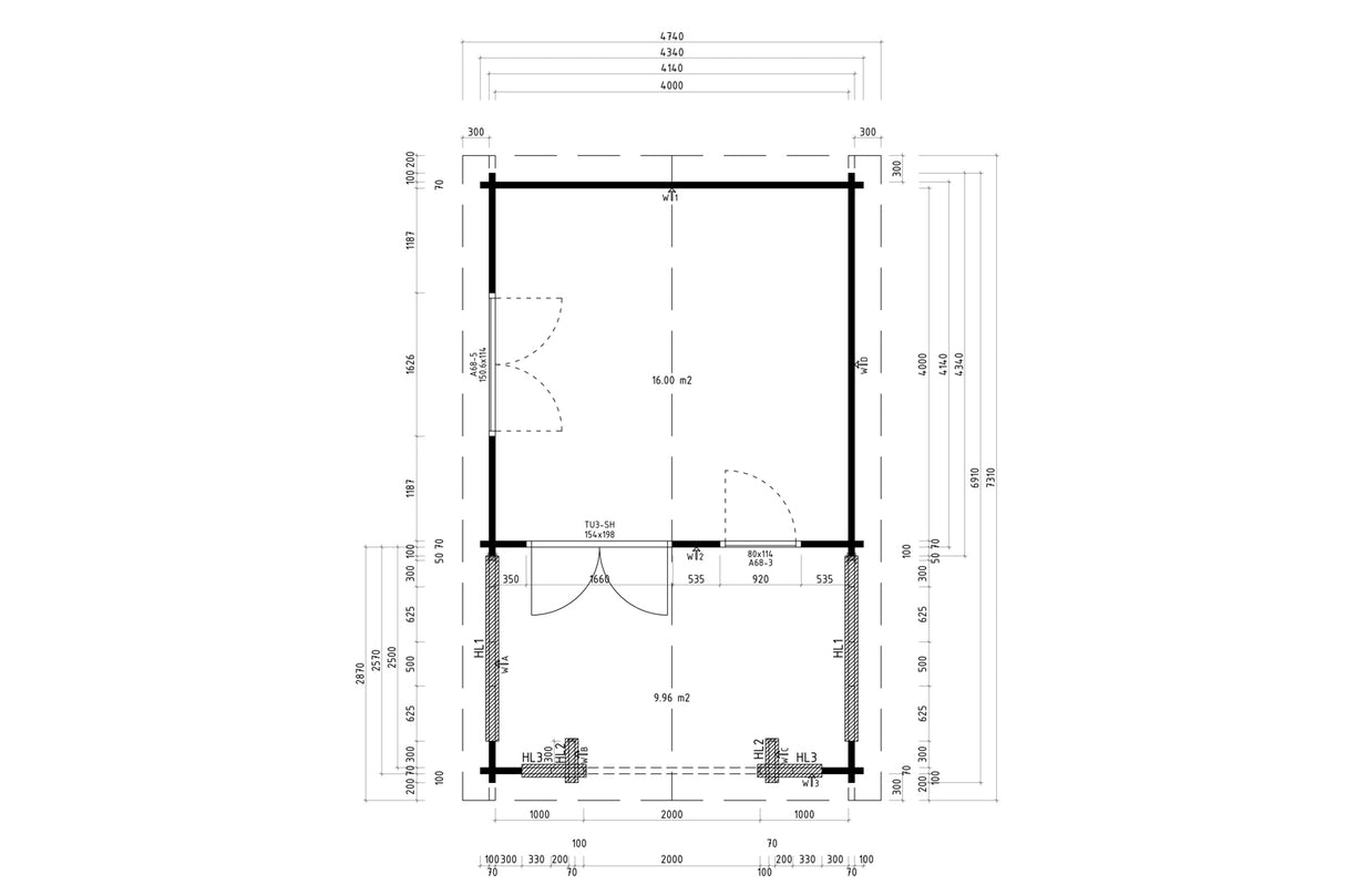 Casa Lignea Gartenhaus Modell Neuwerk Grundriss