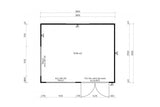 Casa Lignea Gartenhaus Modell Cubus Novitas 380x300 cm Grundriss