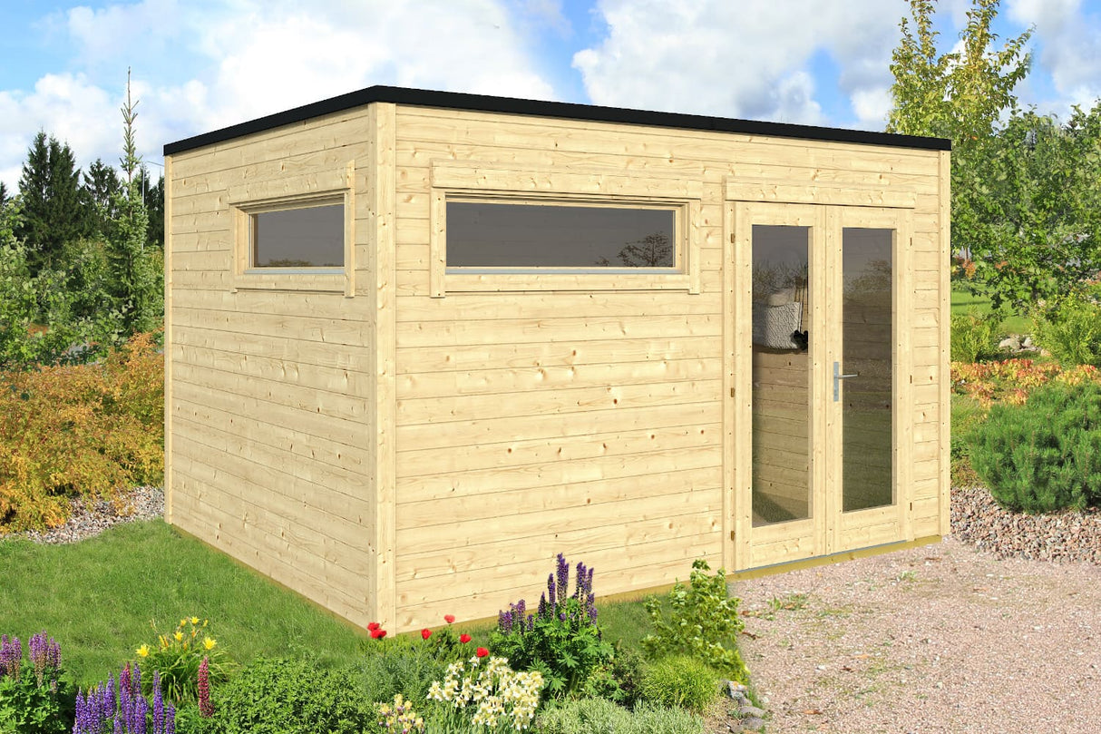 Casa Lignea Gartenhaus Modell Cubus Novitas natur 380x300 cm