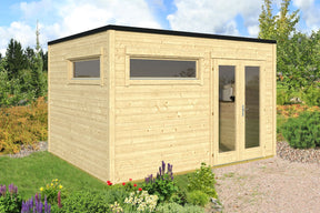 Casa Lignea Gartenhaus Modell Cubus Novitas natur 380x300 cm