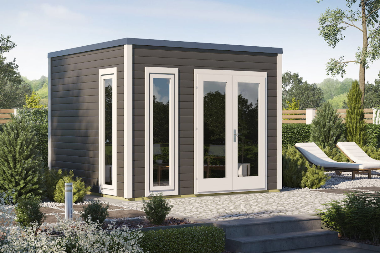 Casa Lignea Gartenhaus Modell Cubus Novum Farbbeispiel