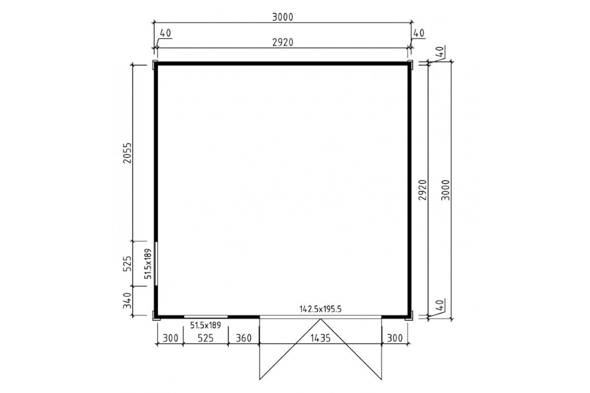 Casa Lignea Gartenhaus Modell Cubus Novum Grundriss