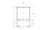 Casa Lignea Gartenhaus Modell Prignitz Größe 360 x 360 cm Grundriss