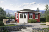 Casa Lignea 5-Eck Gartenhaus Modell Ravenna Iso Farbbeispiel