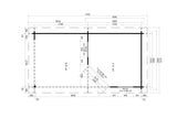 Casa Lignea 5-Eck Gartenhaus Modell Rimini Iso Grundriss