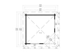 Casa Lignea 5-Eck Gartenhaus Modell Rom Grundriss