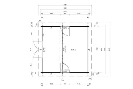 Casa Lignea Gartenhaus Modell Scandic 40 mm Iso Grundriss
