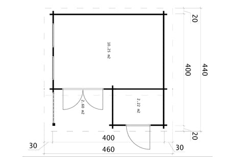 Casa Lignea Gartenhaus Modell Scandic Duo