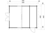 Casa Lignea Gartenhaus Modell Scandic XL Iso Grundriss