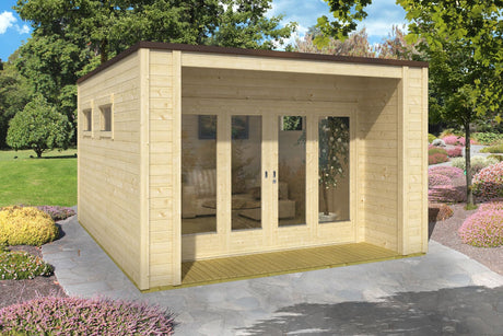 Casa Lignea Gartenhaus Modell Cubus Solidus Natur