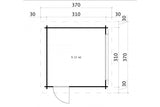Casa Lignea Gerätehaus Modell Neufeld 310x310 cm Grundriss